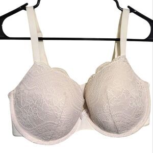 Parisian Intimates White Lace Light Push Up Bra, 36DD NEW w/o TAG